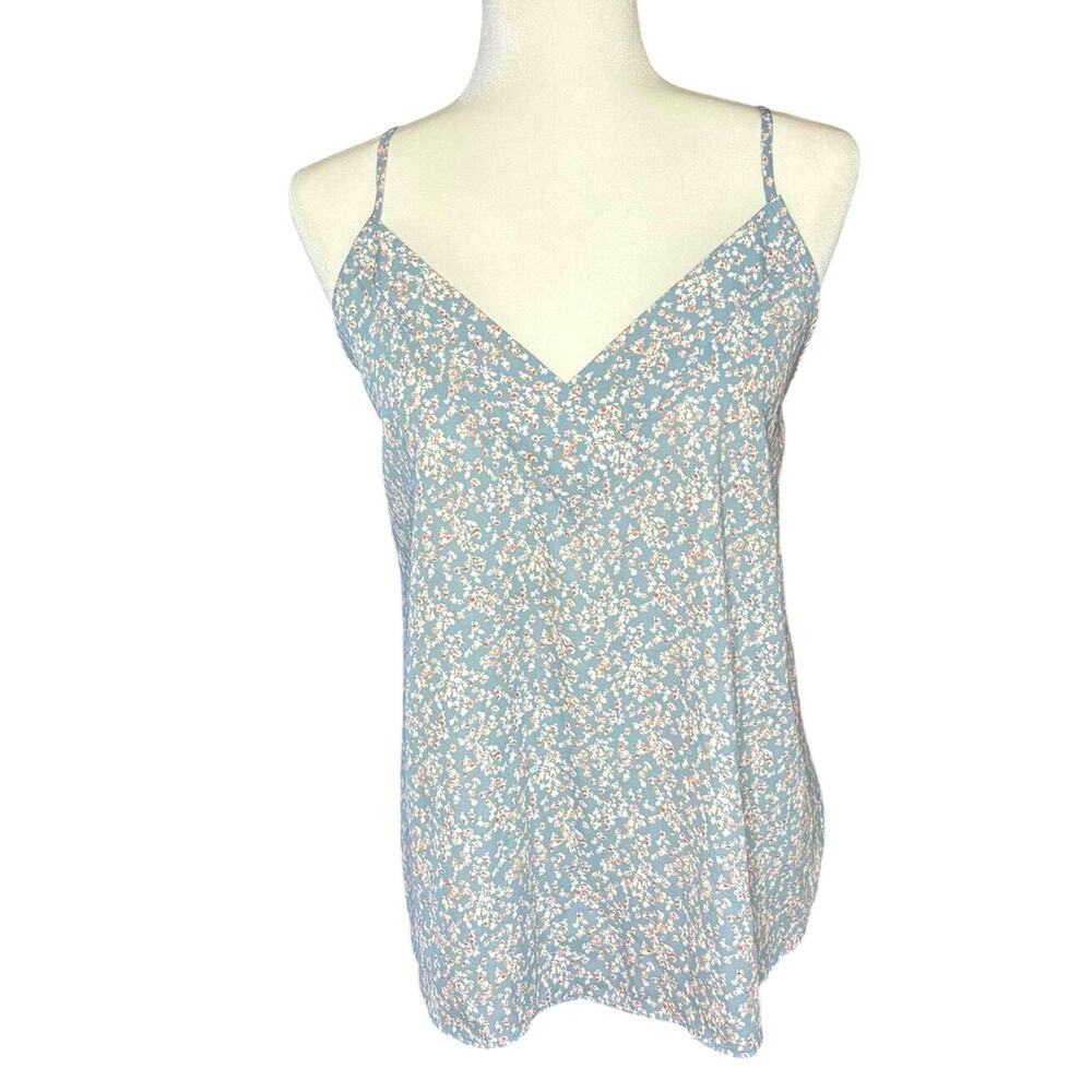 Gilli Floral Camisole Top Women's S Aqua Blue